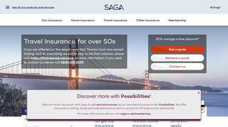 
                            3. Travel Insurance for Over 50s - Holiday Insurance - Saga