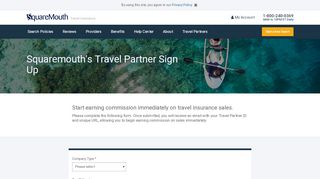 
                            1. Travel Partners Signup - Squaremouth