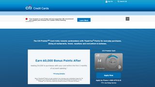 
                            10. Travel Rewards Credit Card – Citi Premier Card