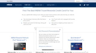 
                            6. Travel rewards credit MBNA Canada