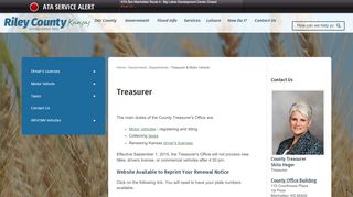 
                            8. Treasurer | Riley County Official Website