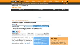 
                            4. Treasure/Scavenger Hunts: Kaer Morhen - The Witcher 3: The Wild Hunt