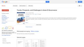 
                            9. Trends, Prospects, and Challenges in Asian E-Governance