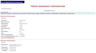 
                            9. TREXIS INSURANCE CORPORATION - Texas Department of …