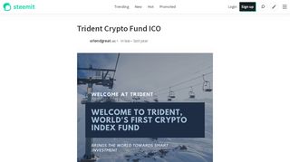 
                            8. Trident Crypto Fund ICO — Steemit