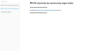 
                            2. ️Triff chemnitz de community login index - swamangeacu