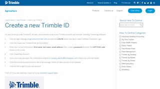 
                            4. Trimble Create a new Trimble ID - Trimble - Trimble Agriculture