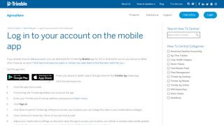 
                            7. Trimble Log in to your account on the mobile app - Trimble