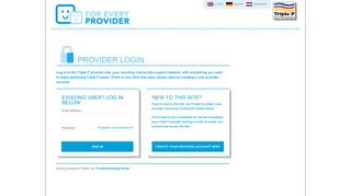 
                            4. Triple P Provider site login page