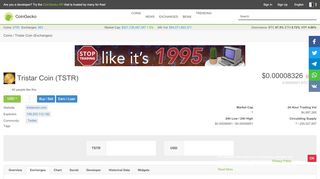 
                            2. Tristar Coin Exchanges | CoinGecko
