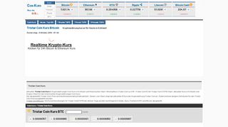 
                            5. Tristar Coin Kurs Bitcoin Live Realtime (TSTR/BTC ...