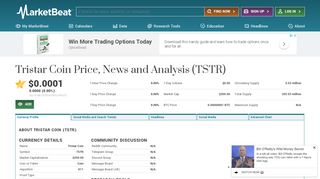 
                            4. Tristar Coin News, Analysis and Price Prediction (TSTR ...