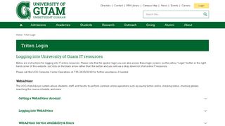 
                            6. Triton Login | University of Guam