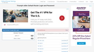 
                            2. Triumph-Adler Default Router Login and Password - Clean CSS