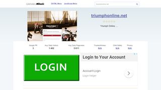 
                            3. Triumphonline.net website. TriumphOnline | Login.