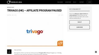 
                            5. Trivago (HK) – Affiliate Program Paused - …