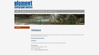 
                            5. Tronox Login - Element Hydrographic Solutions