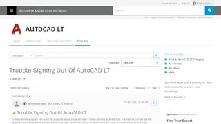 
                            7. Trouble Signing Out Of AutoCAD LT - Autodesk Community