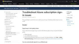 
                            7. Troubleshoot Azure subscription sign-in issues | Microsoft Docs