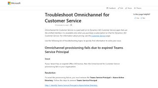 
                            7. Troubleshoot Omnichannel for Customer Service | Microsoft Docs