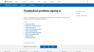 
                            2. Troubleshoot problems signing in - Microsoft Support