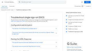 
                            5. Troubleshoot single sign-on (SSO) - G Suite Admin Help - Google Help