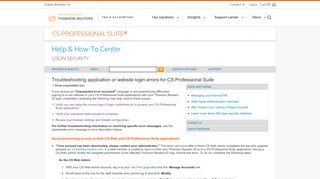 
                            4. Troubleshooting application or website login errors for CS ...