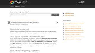 
                            3. Troubleshooting Automatic Logon with RDP : Royal Applications