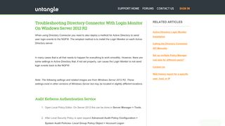 
                            7. Troubleshooting Directory Connector With Login Monitor on Windows ...