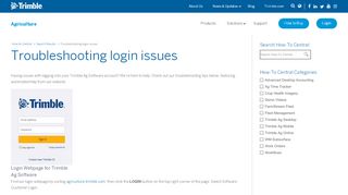 
                            6. Troubleshooting login issues - Trimble Ag Business Solutions