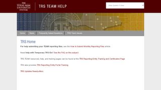 
                            6. TRS TEAM Help – A&M System IT site on the TRS Team