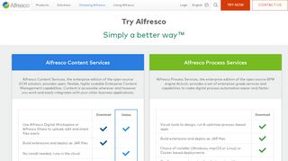 
                            2. Try Alfresco software Online | Alfresco