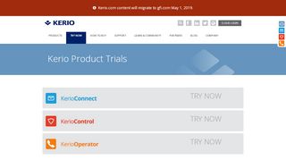 
                            3. Try Now | Kerio Technologies