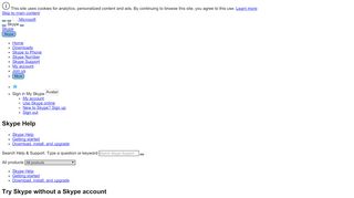
                            5. Try Skype without a Skype account | Skype Support