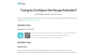 
                            11. Trying to Configure the Range Extender? | TP-Link