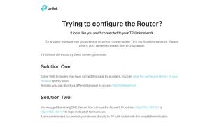 
                            10. Trying to configure the Router? | TP-Link