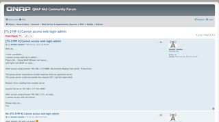 
                            2. [TS-219P II] Cannot access web login admin - QNAP NAS Community Forum