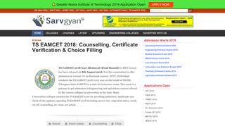 
                            10. TS EAMCET 2018: Counselling, Certificate Verification ...