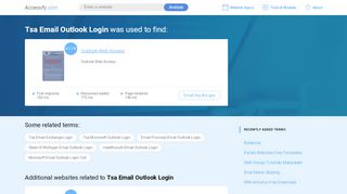 
                            5. Tsa Email Outlook Login at top.accessify.com