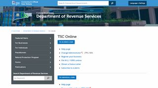 
                            1. TSC Online - portal.ct.gov