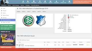 
                            9. TSG 1899 Hoffenheim in Football Manager 2019