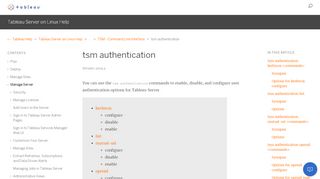 
                            9. tsm authentication - Tableau