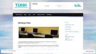 
                            8. TUHH Library: Windows Pool - Library