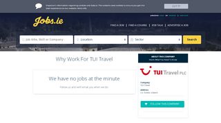 
                            8. TUI Travel Careers, TUI Travel Jobs in Ireland jobs.ie