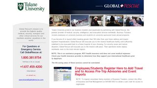 
                            8. Tulane University Documents - Global Rescue - GRID