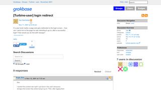 
                            3. [Turbine-user] login redirect - Grokbase