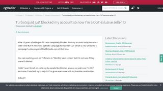 
                            8. TurboSquid just blocked my account so now I'm a CGT exlusive seller ...