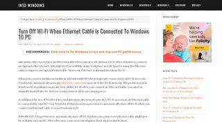 
                            9. Turn Off Wi-Fi When Ethernet Cable Is Connected …