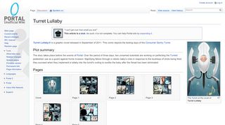 
                            1. Turret Lullaby - Portal Wiki