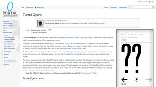 
                            7. Turret Opera - Portal Wiki